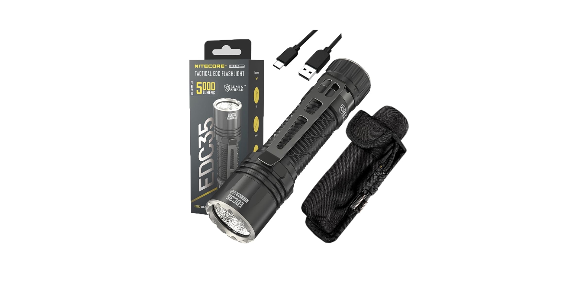 5000ルーメン NiteLab UHi 40 Max LED 充電式懐中電灯 Nitecore EDC35 High Power 5000 lumens NiteLab UHi 40 Max LED