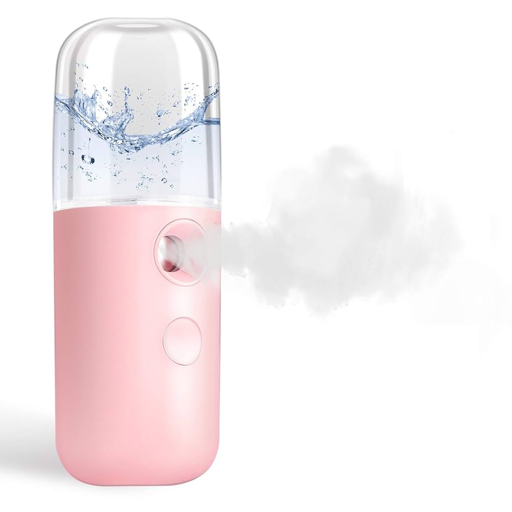 Amazon.com: GIVERARE Nano Facial Steamer, Handy Mini Mister, USB  Rechargeable Mist Sprayer, 30ml Visual Water Tank Moisturizing&Hydrating  for Face, Daily Makeup, Skin Care, Eyelash Extensions-Pink : Beauty &  Personal Care