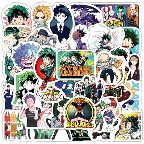 50PCS My Hero Academia Stickers for Teens,Hot Japanese Anime Vinyl Sticker for Water Bottle Laptop Phone Scrapbooking Journaling for Adults Teens for Party Supply Favor Decor (MHA) Cover