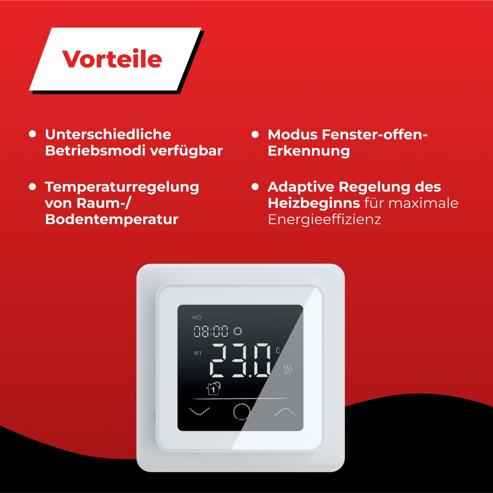 Thermostat TP 750 pour chauffage électronique au sol Blanc