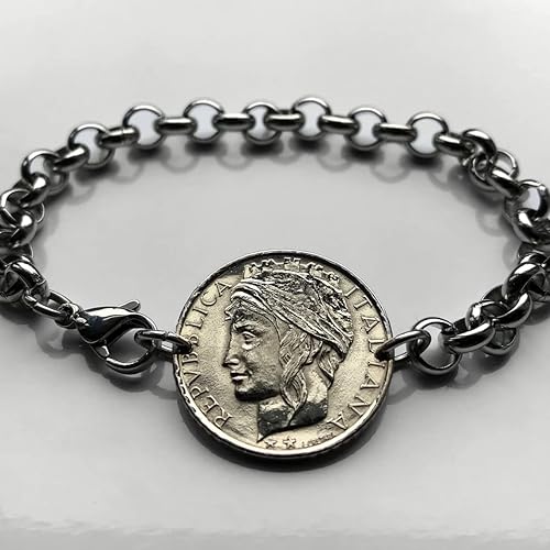 Vista 2 de 1993 Italia 100 Lire moneda rolo link pulsera italiana Turrita Roma Florencia Venecia Milán Napoli Verona Torino Génova Bolonia Siena Ancona Palermo