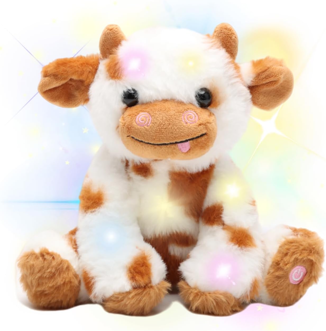 14" Glowing Polar Bear Plush Toy, Soft White Light Up Stuffed Animal Night Light, Cute Arctic Bear Plushie Christmas Birthday Gift for Kids Girls Boys, Cozy Home Decoration (No Batteries)
