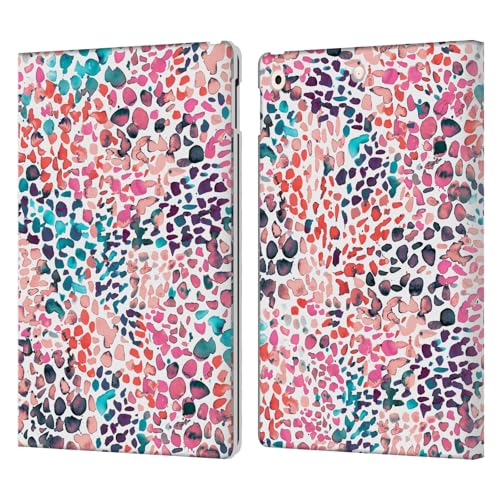 Étui portefeuille iPad 10.2 cuir Ninola Peinture Tachetée idéal pour travailler au café