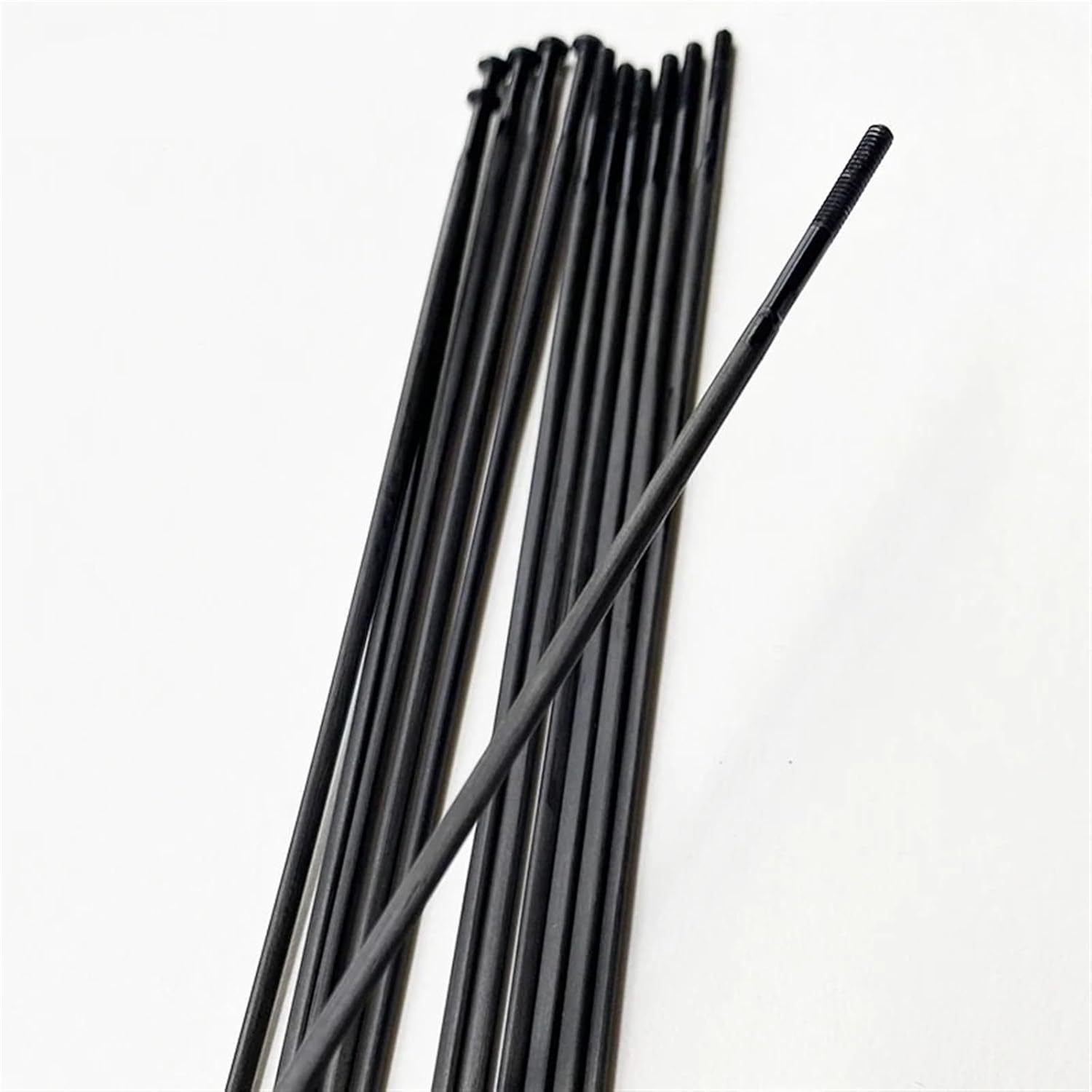 15Pcs 1.8G Spokes Carbon Bicycles Parts Alloy Black Spoke Road Bike Black Aviation Wind Breaking Spoke Bike Spokes Bike Parts Cycling Accessories