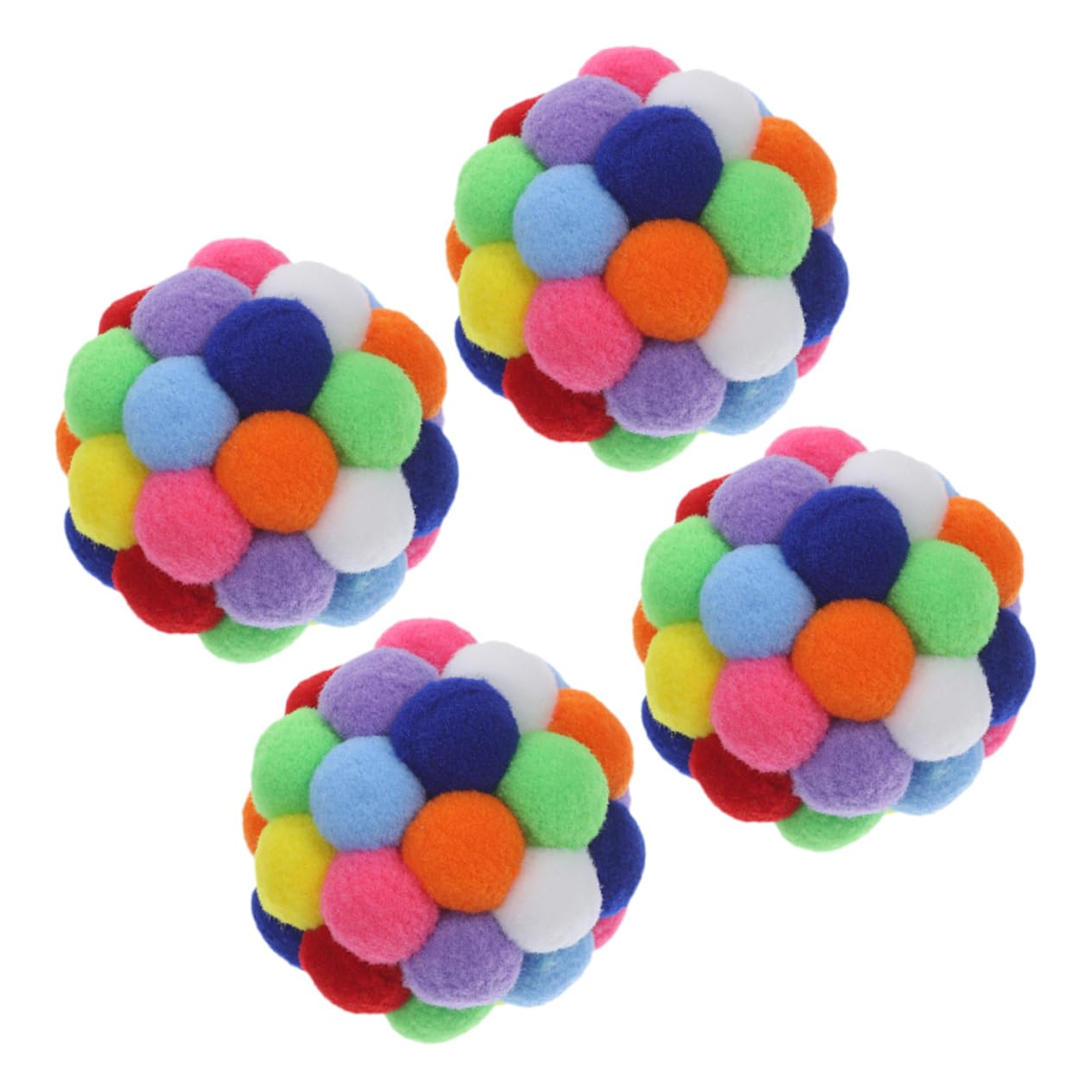 VANZACK 4pièces Balles Interactives pour Chat Et Chaton Griffoir avec Clochette Jouet De Balle pour Chat Intérieur