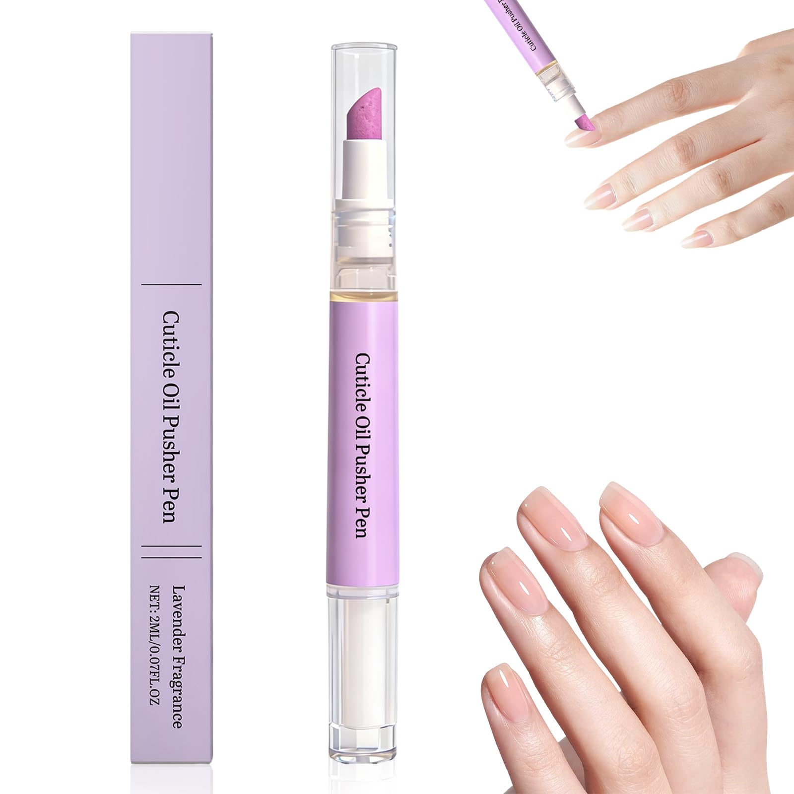 Penna a olio per cuticole, 2026, con punta in ceramica, 2 in 1, per la cura delle unghie, idratante e spintore per unghie secche, idrata le cuticole, promuove la lucentezza e la levigatezza delle