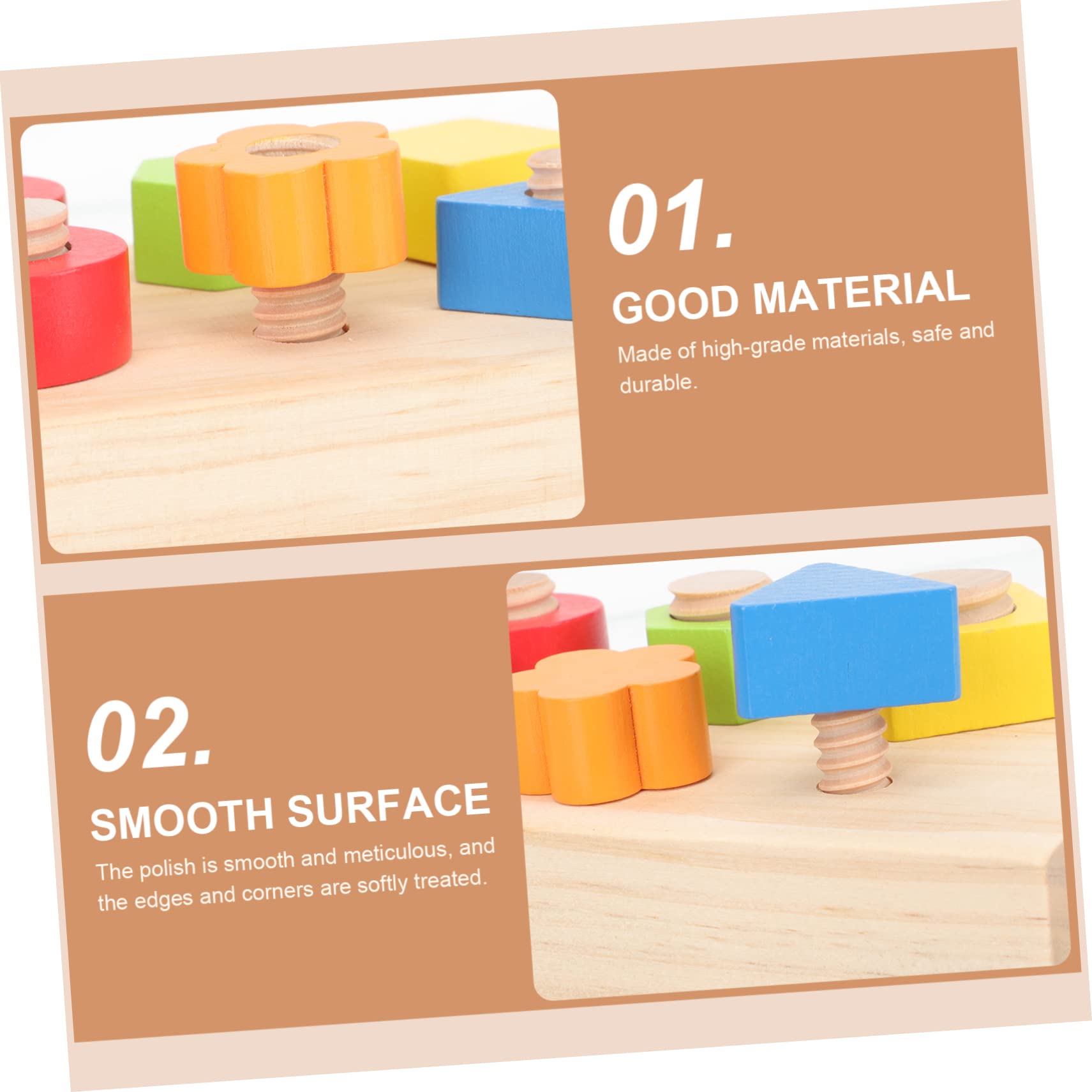 Amazon | WESIEVYA 彩色な木製ねじおもちゃセット 幼児用早期