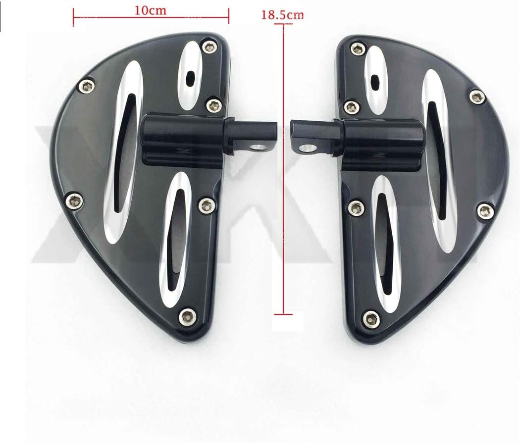 SMT-Skull Black Deeply Cut Rear Passenger Stretched Floor Boards Compatible With Harley 1986-2015 [B07L44MRPC]