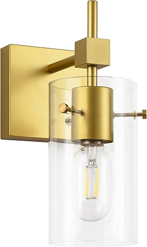 SOLFART 1 luz dorada para baño, lámparas de pared, accesorios de tocador, luz de tocador de baño