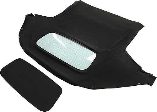 Miniatura 2 de KUAFU Parte superior suave convertible compatible con Mazda Miata 1990-2005 - Parte superior de vinilo con ventana de vidrio calentada, color negro