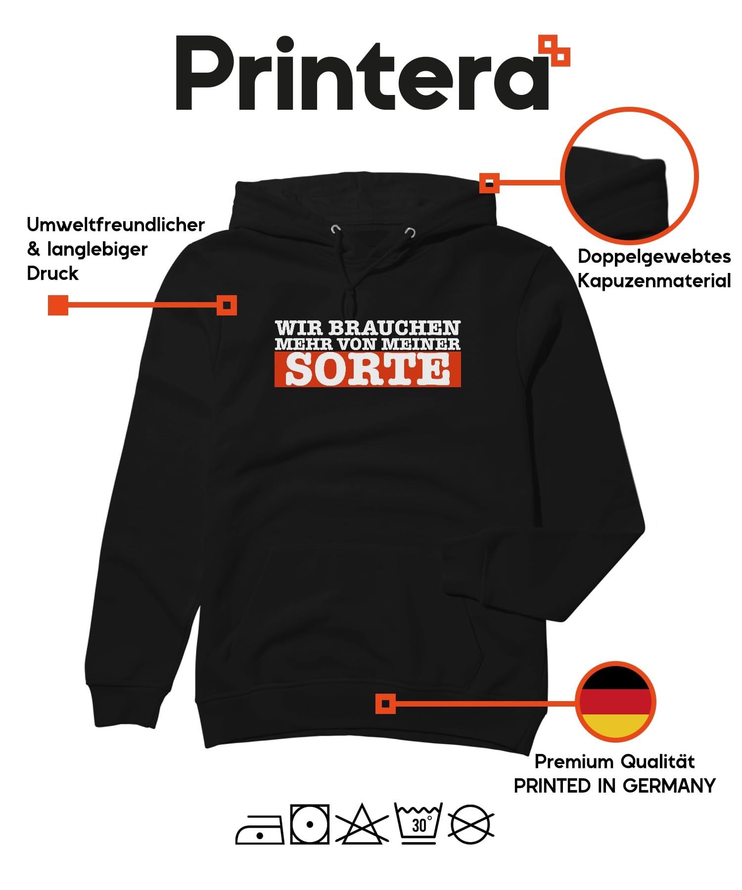 Wir brauchen mehr von meiner Sorte lustig Spruch selbstliebe Unisex Hoodie Hoodie