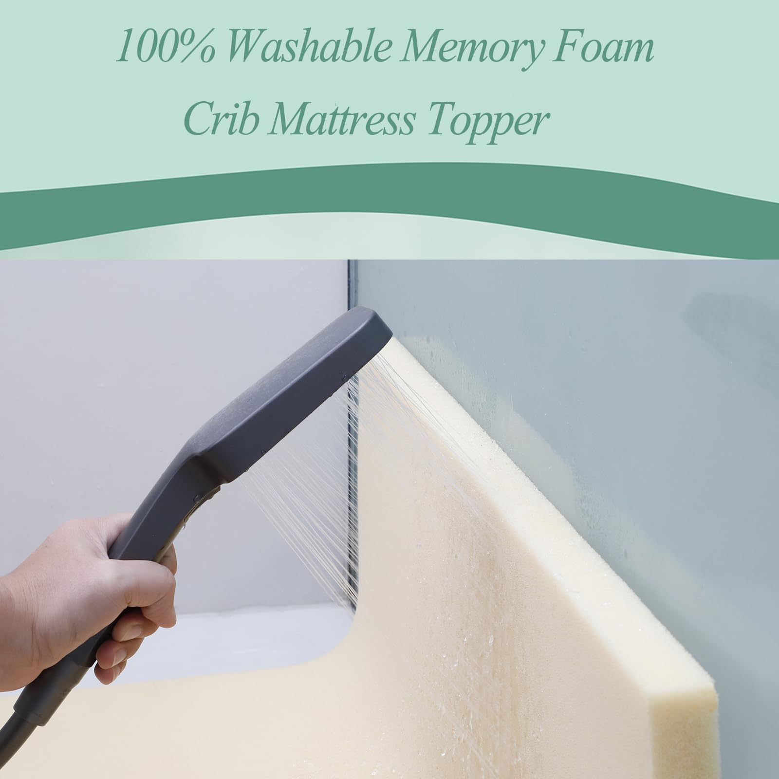 Snapklik.com : Gwydre Machine Washable Crib & Toddler Mattress Topper