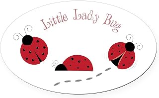 CafePress Little Lady Bug Euro Oval Car Bumper Magnet