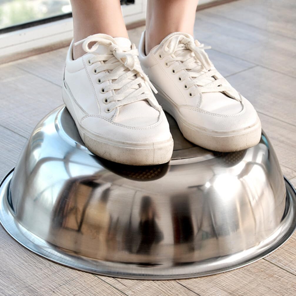 Uonlytech Stainless Steel Mixing Bowls 28cm Polished Mirror Heavy Duty Kitchen Bowls Flour Basin Vegetable Washing Bowls Prep Bowls Nesting Metal Bowl for Cooking Serving - Image 3