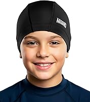 Vista 20 de Aegend Gorro de natación de tela, capa impermeable de silicona, gorra de natación de tela transpirable, mantiene el cabello seco con alta
