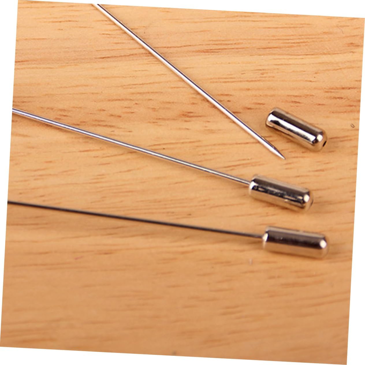 LIFKOME 60pcs Fashion Jewelry Making Tool Lapel Stick Brooch Pin Silver Tone Stick Pin for Coat and Outfit