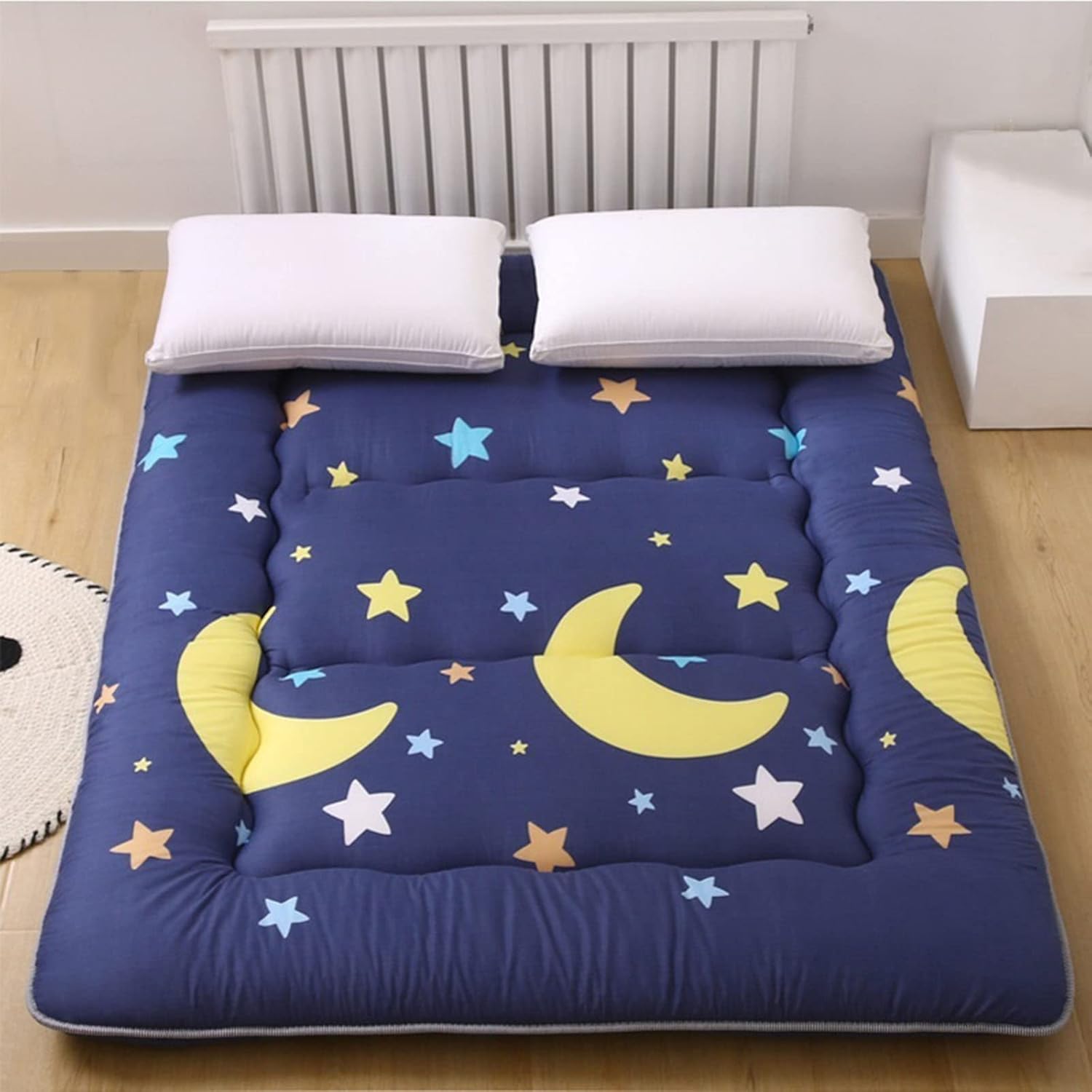 Konsilsa Futon Mattress, Thicken Traditional Japanese Futon Tatami Floor Mattress Mattress Pad Sleeping Pad Queen King Size Single Size Foldable Portable Guest Bed Camping