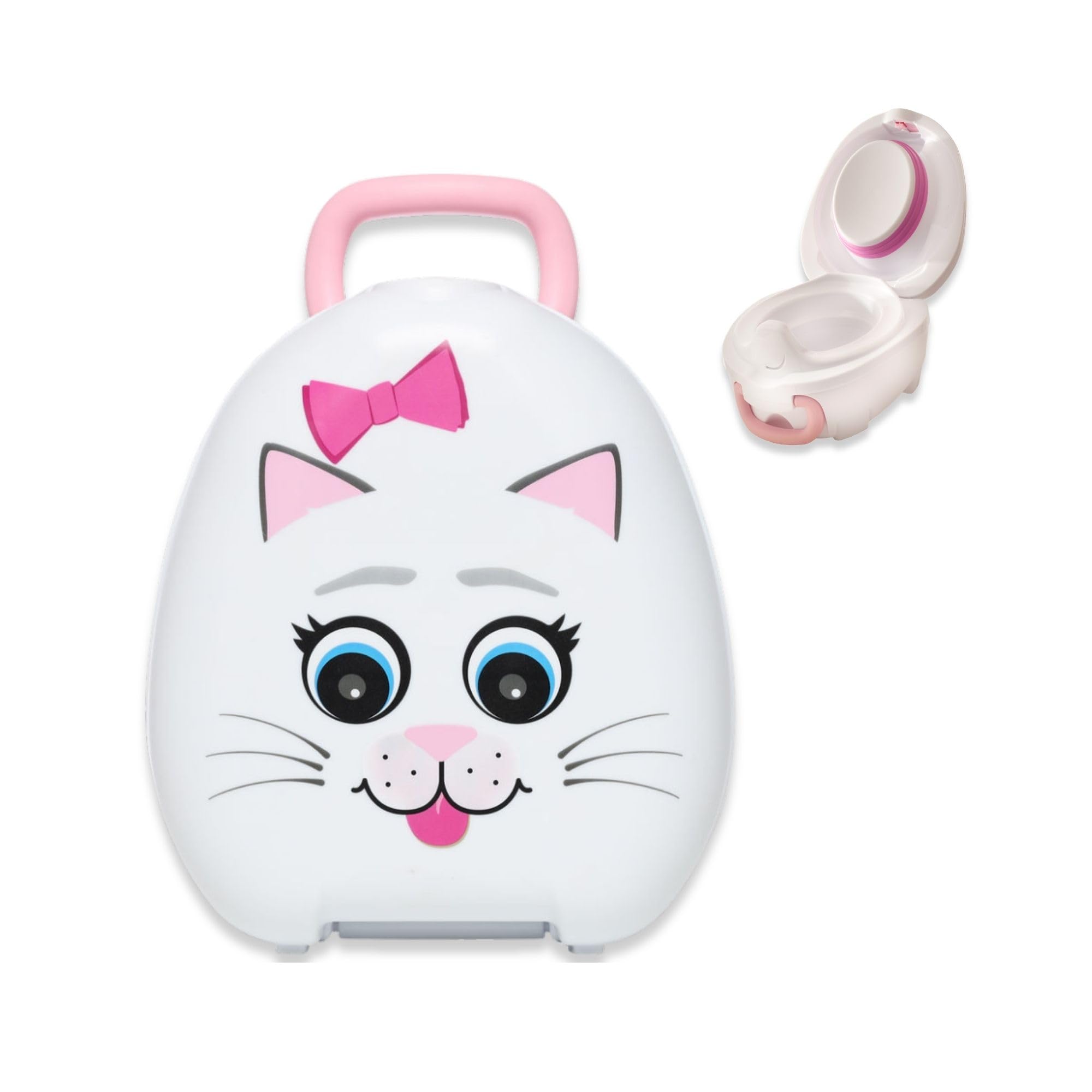 My Carry Potty - Vasino da viaggio, sedile per WC portatile pluripremiato per bambini da portare ovunque (Gatto)
