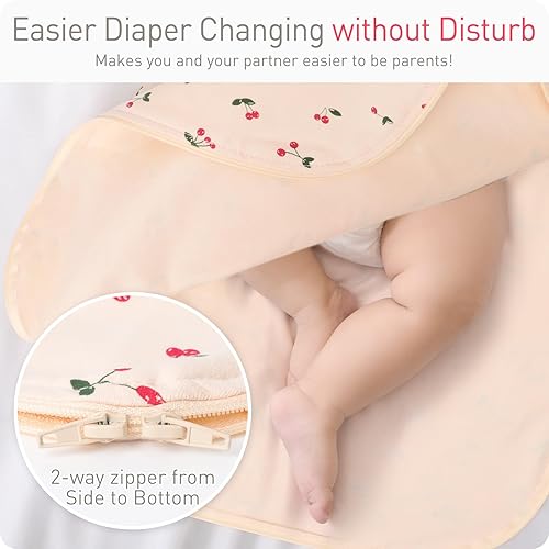 Miniatura 4 de Saco de transición para envolver con brazos hasta las mangas y puños de manoplas de 0 a 3 meses, saco de dormir de algodón para recién nacidos, saco