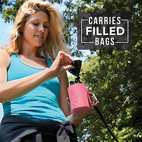 Dog Doo Tube Reusable Dog Poop Holder For Dog Walkers - Carries Used Dog Poop Bags - Tight Fitting Lid Keeps in Odors - Dog Waste Carrier - Attachable to Dog Leash, Harness or Waist (Medium, Pink) - Image 6
