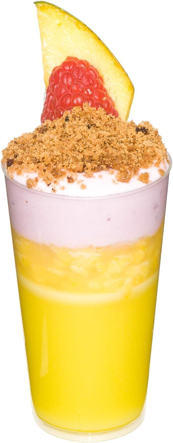 Sponsored Ad - DLux 100 x 3 oz Mini Dessert Cups, Shooter - Clear Plastic Parfait Appetizer Cup - Small Reusable Shooter Glass for Tasting Party Shooters Desserts Appetizers - With Recipe Ebook