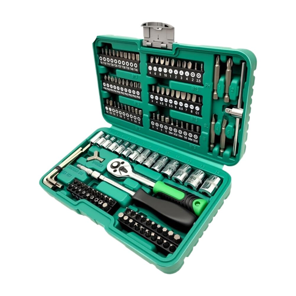 Set Chiavi A Cricchetto Metriche In Acciaio Al Vanadio Da 130 Pezzi