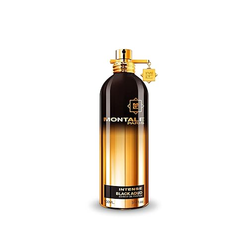 MONTALE Extrait De Parfum Spray, Black Aoud Intense, 3.4 onzas líquidas Negro intenso, Rosa intensa almizcle
