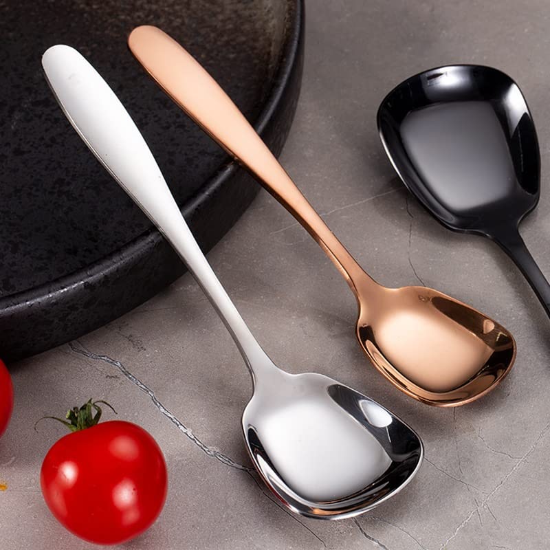 Amazon.com: 7.28In Square Head Stainless Steel Spoons, Soup Spoons