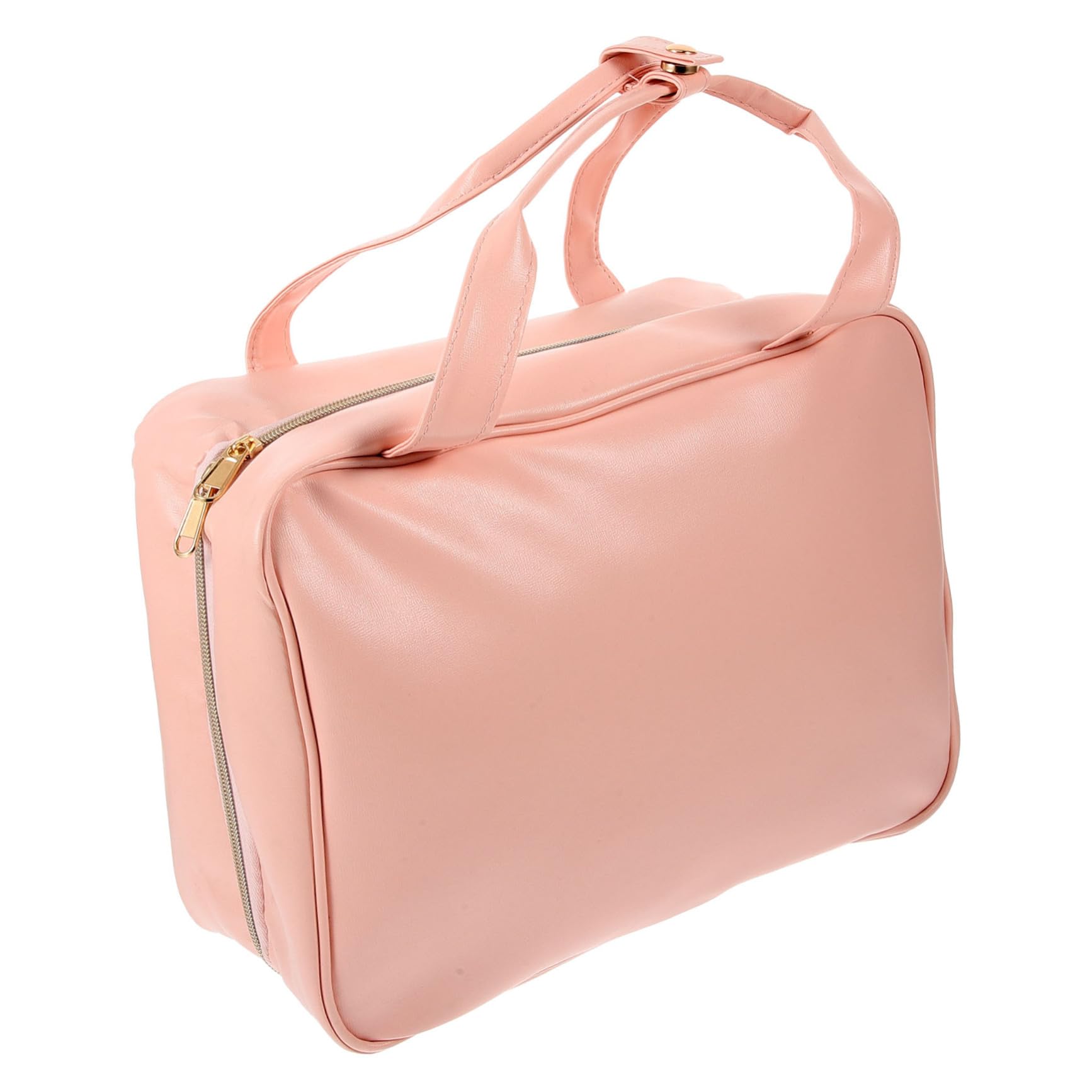Borsa da Toilette Sospesa Multiuso da Viaggio in Pelle Pu Rosa | Capienza Ampia, Scomparti Multipli e Tasche, Manico Pratico, Struttura Robusta per Donne e Ragazze