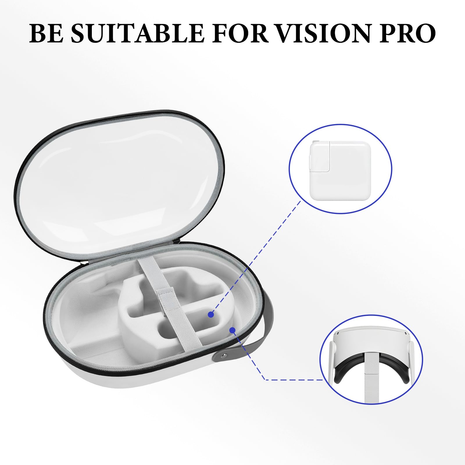 Geekria Shield Custodia Rigida da Trasporto Compatibile con Appl, Custodia da Trasporto Protegge Gear e Accessori VR, Resistente a Cadute e Graffi (Trasparente)