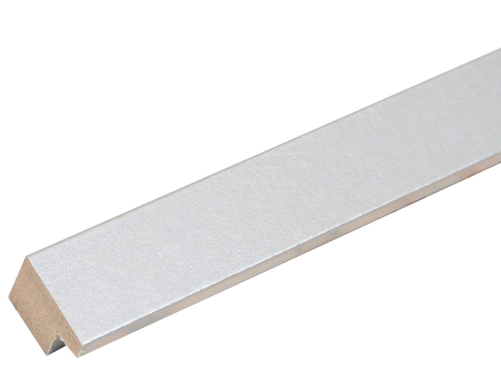 Deknudt Frames S44CD1-30.0X45.0 Basic Narrow Wood/MDF Photo Frame Silver 48.5 x 33.5 x 1.47 cm