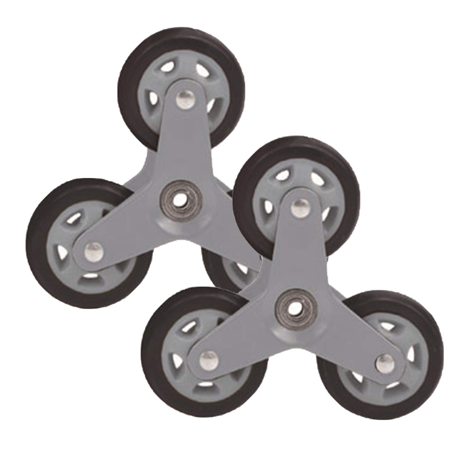 WZCXYX 2PCS Triangular Frame Wheel Light Replacement Stair Climbing Shopping Wheel Baby Carriage, Furniture Caster Wheel(Size:small,Color:gray)