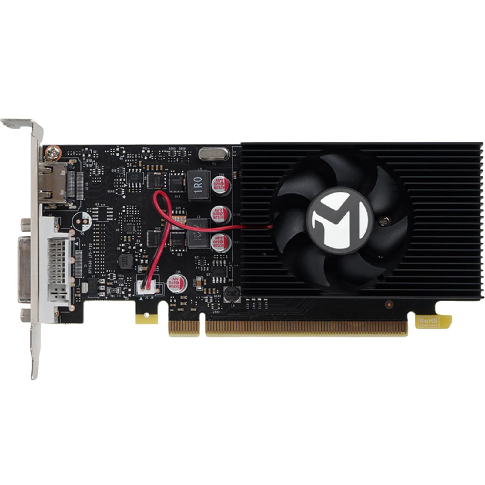 MAXSUN Cartes Graphiques Geforece GT 1030 Carte Graphique 2 Go GDDR5 64 Bits PCIe 3.0 DirectX 12 ITX HDCP Ready Low Profile
