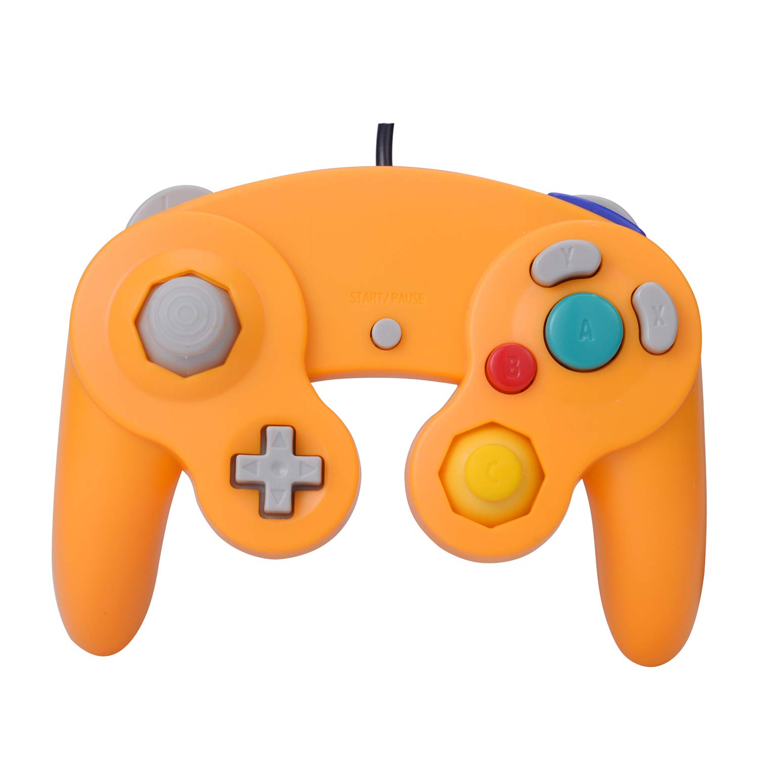 ONE250 Confezione da 2 controller classici per joypad con cavo, compatibile con Wii NGC Gamecube Game Cube (verde e giallo)