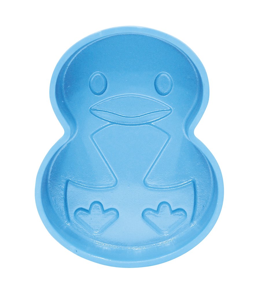 Pearl Metal Cute Penguin Heart Silicone Cake Mold - Blue, Heart-Shaped, Oven Safe