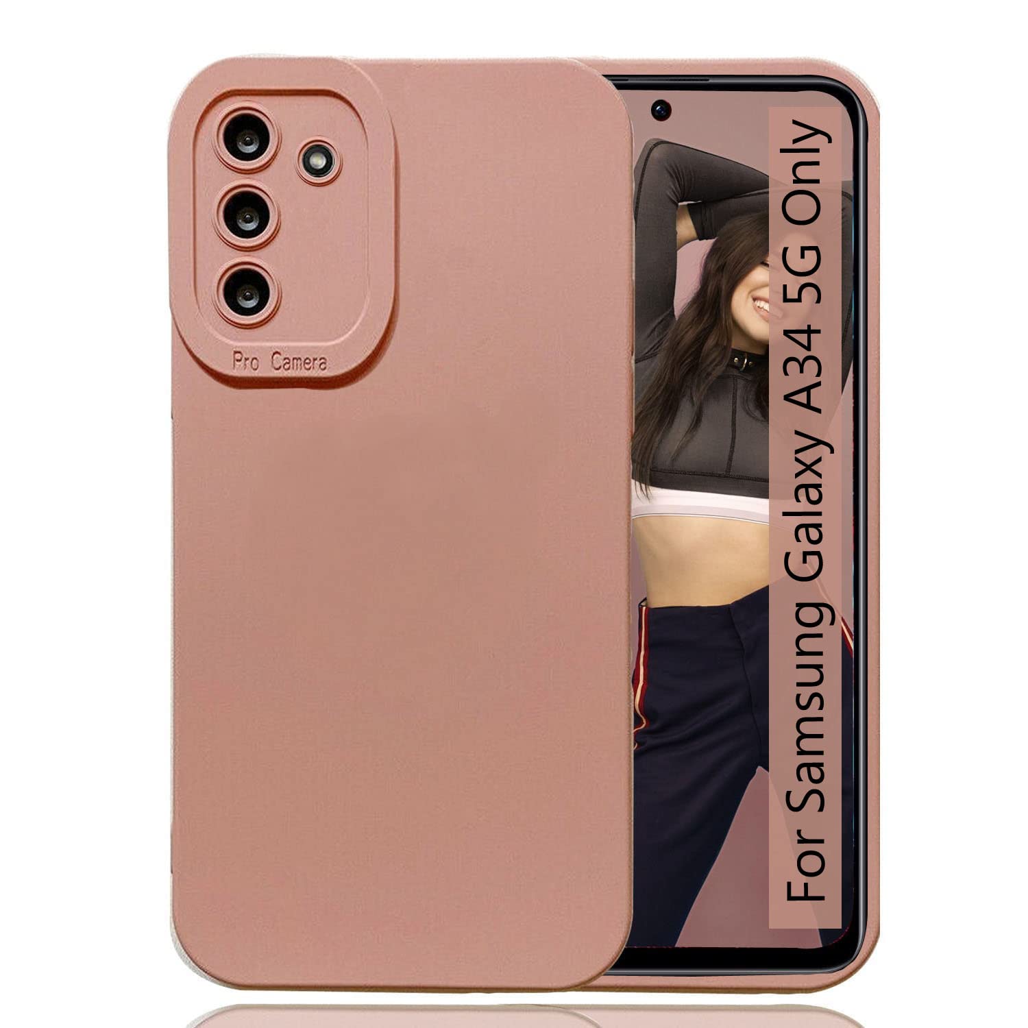 KC Back Cover for Samsung Galaxy A34 5G, Shockproof Soft Bumper Silicone Case with Camera Protection (Pink) (B0BWMJ4PDT) Amazon Price History, Amazon Price Tracker