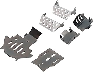 Conjunto de armadura de chassi RC, armadura de chassi de aço inoxidável de ajuste direto polida para Traxxas
