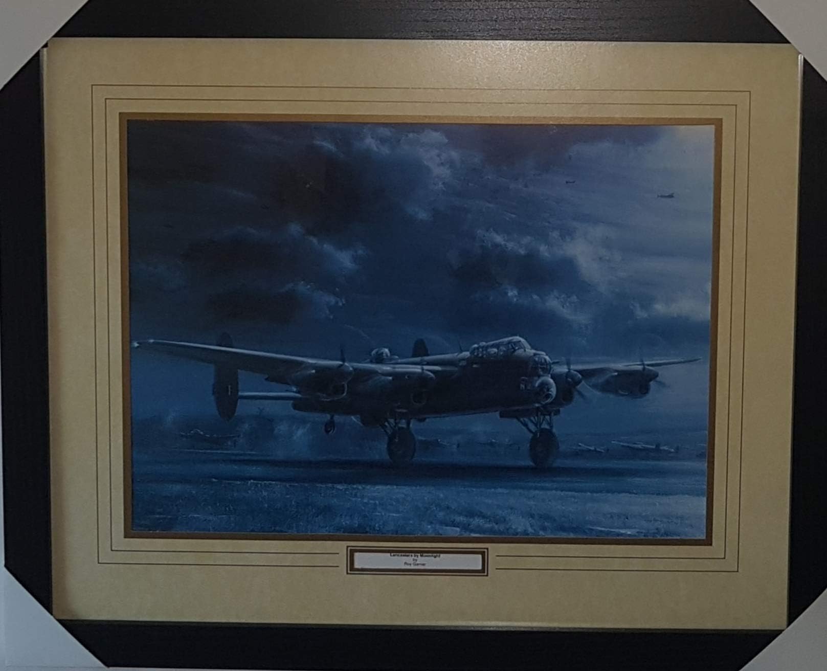 Lancasters by Moonlight by Roy Garner Official Framed & Mounted Art Print Brand New