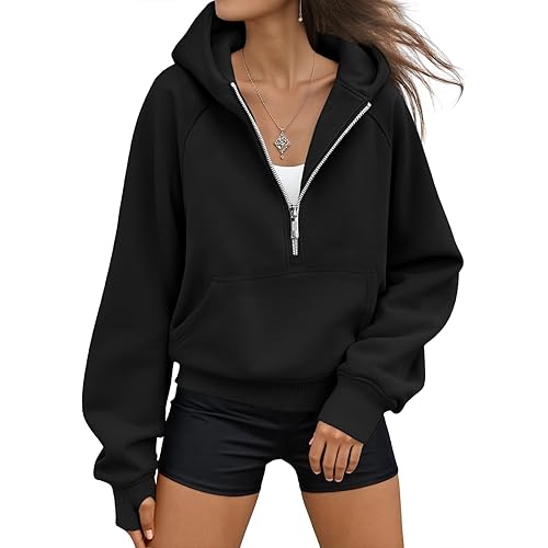 AUTOMET Womens Hoodies Fleece Fall Fashion Outfits Workout Sweatshirts Y2k Winter Zip Up Jackets Oversized Tops Clothes 2025