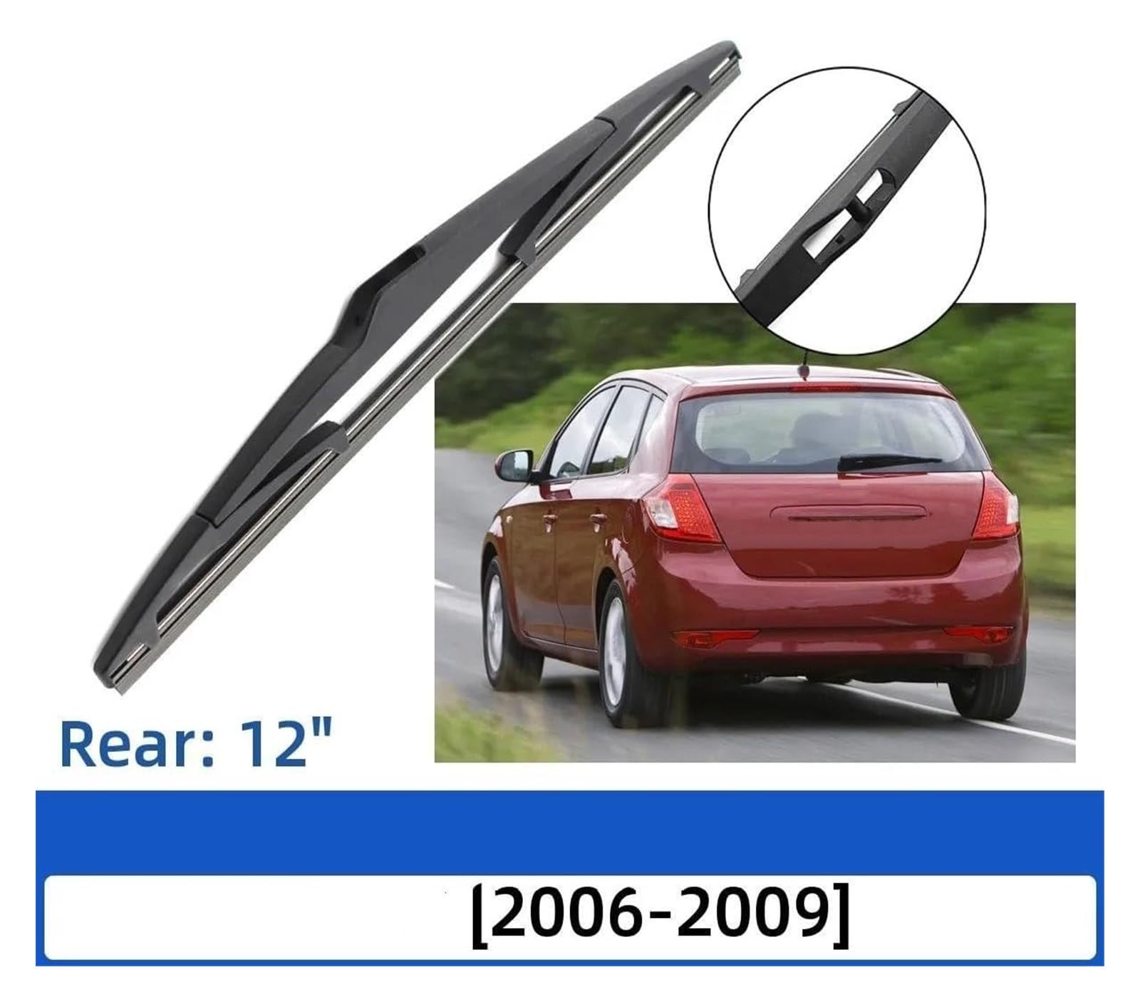Parabrezza Tergicristalli Per Kia Per Ceed 2006 2007 2008 2009 24 "+ 18" + 12 "Anteriore Spazzole Tergicristallo Posteriori Parabrezza Finestra Spazzole Tergicristallo Auto