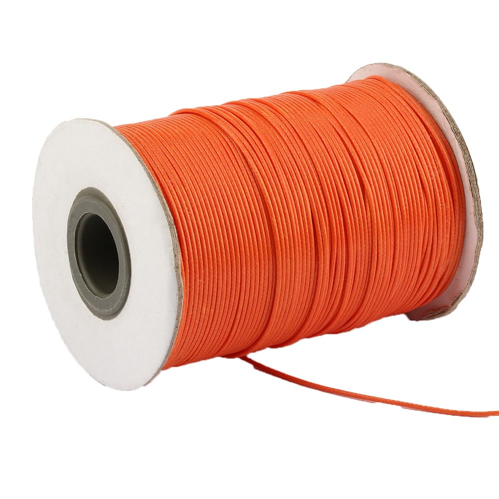 1 rollo de cuerda de cera para pulseras, 1 rollo, cordón de algodón encerado, multicolor, elástico, cuerda de nailon, 4 mm x 40 m, cordón de cera, cuerda de nudos, banda de goma para manualidades,
