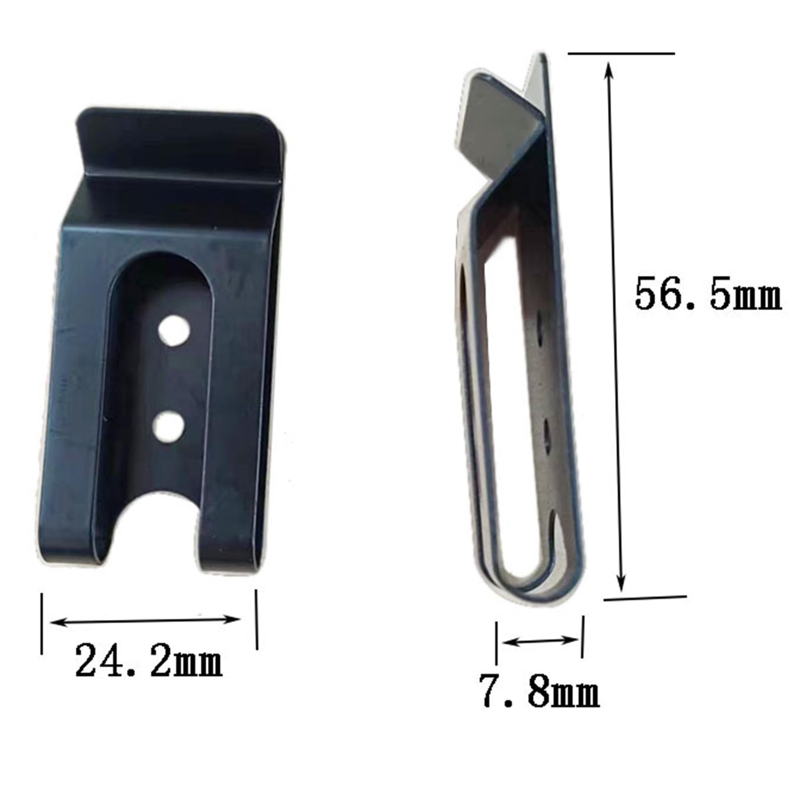 Generic 5 Pcs Metal Black Belt Clip, 53x25mm, Double Holes, Holster Sheath Clasp, DIY Leather Crafts - Image 2