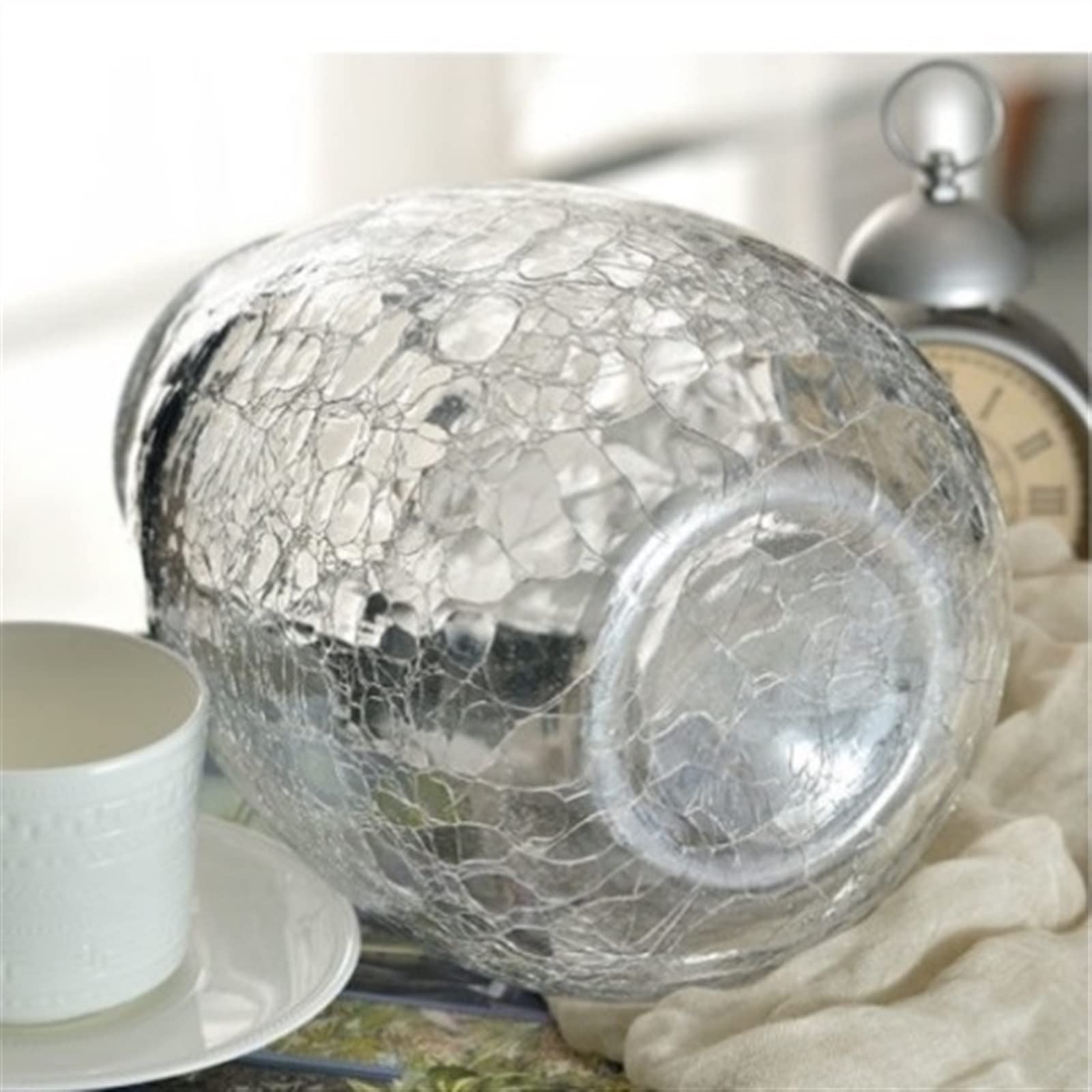 Vases Petit Vase rétro de Luxe de Style français, minorité de Cristal, Fleurs hydroponiques, décoration de Salon, Verre Transparent de Style européen Vase Décoratif(Grand)