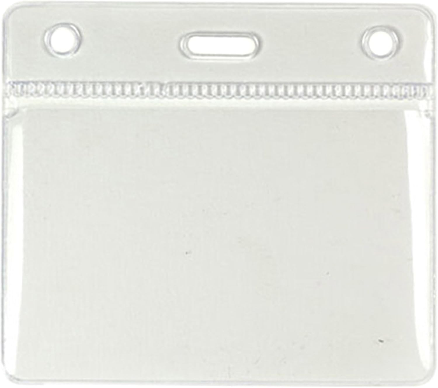 Customcard 60 x 90 mm Pocket ID Badge Plastic Wallet - Clear (Pack of 100)