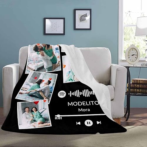 Miniatura 2 de Manta personalizada con imagen para regalo conmemorativo, manta de texto personalizada para cumpleaños o Navidad, con mi propia foto, para mamá,