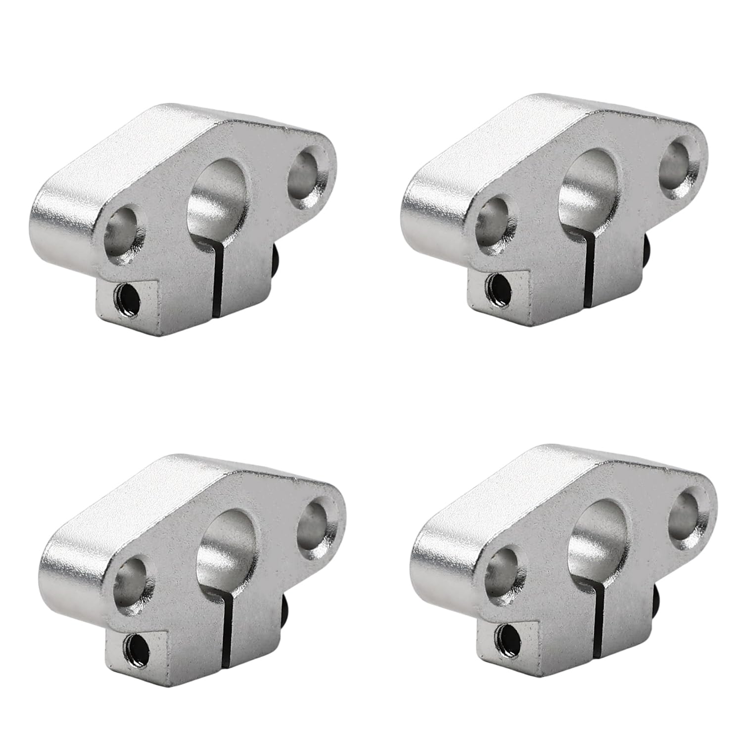 Aicosineg 4Pcs SHF10 Linear Motion Rail Ball Bearing Clamping Linear Guide Shaft Rod Rail Guide Support Slide Guide Aluminum Alloy Linear Motion Guides for 0.39inch Diameter Shaft DIY Project Parts