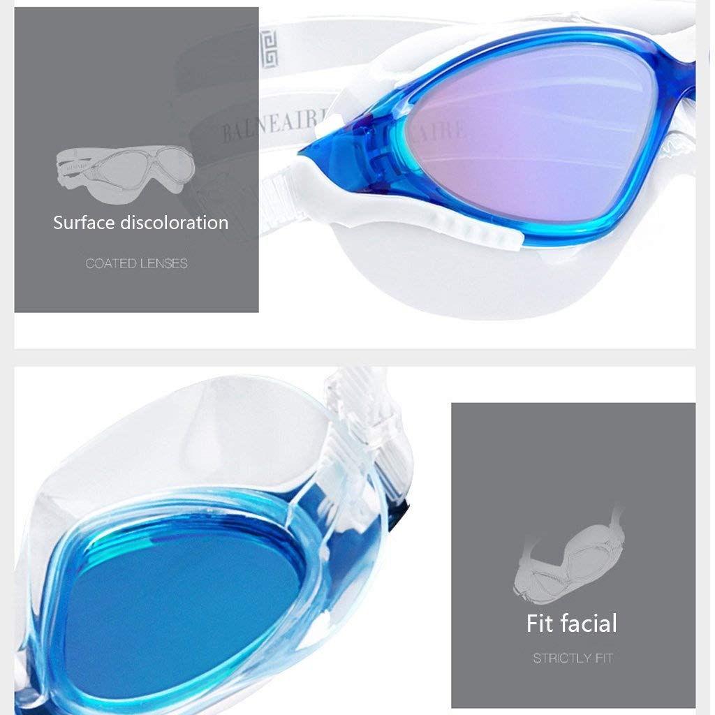 Occhialini da Nuoto - Occhiali antiappannamento con Protezione antiappannamento con Protezione UV Occhiali da Nuoto in Silicone Morbido(3-Pack)
