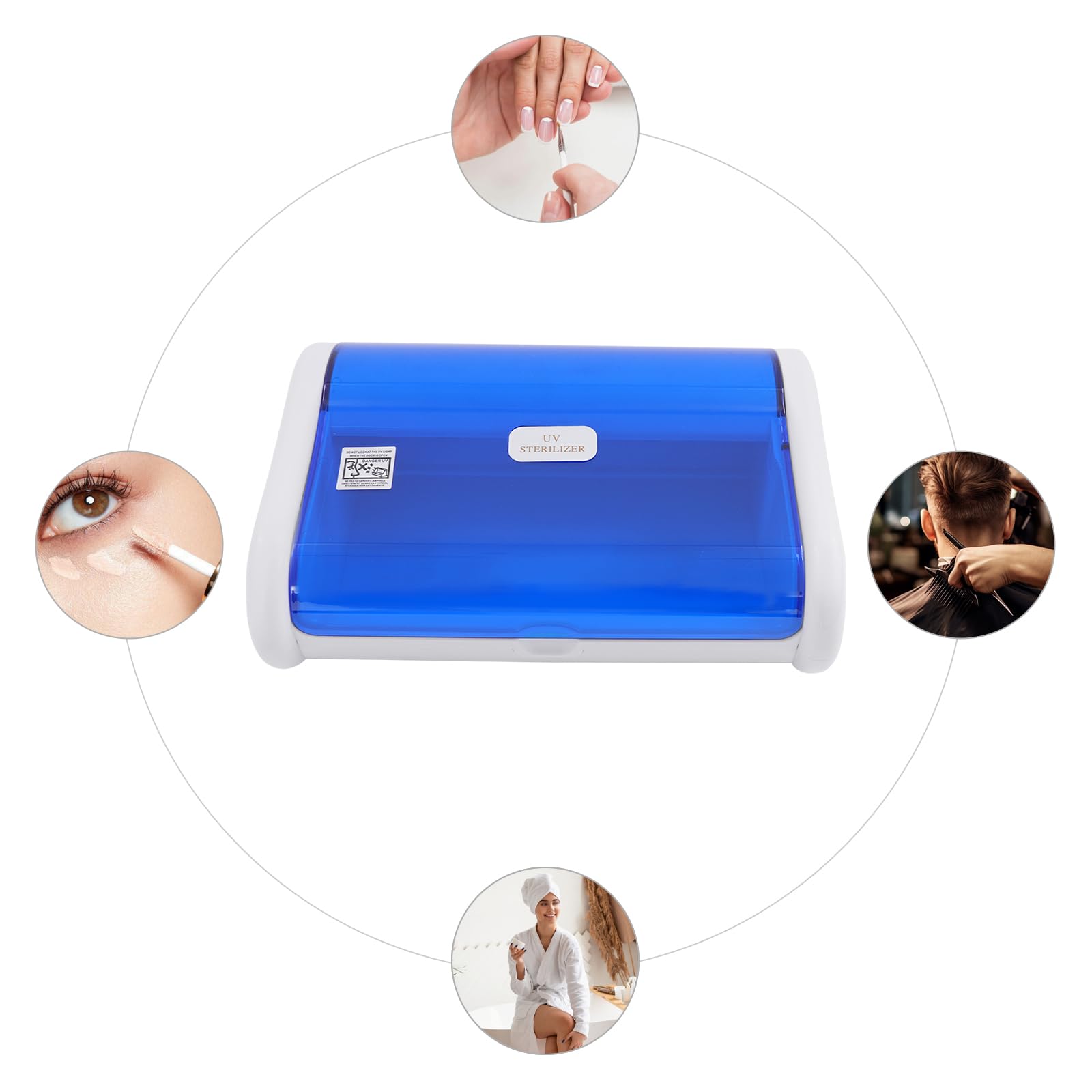 Esterilizador UV 6 W 220 V con rejilla, herramienta de esterilización de 2 l para instrumentos, desinfección, salón de manicura, cuidado de pies, tatuaje, 31 x 21,5 x 10 cm