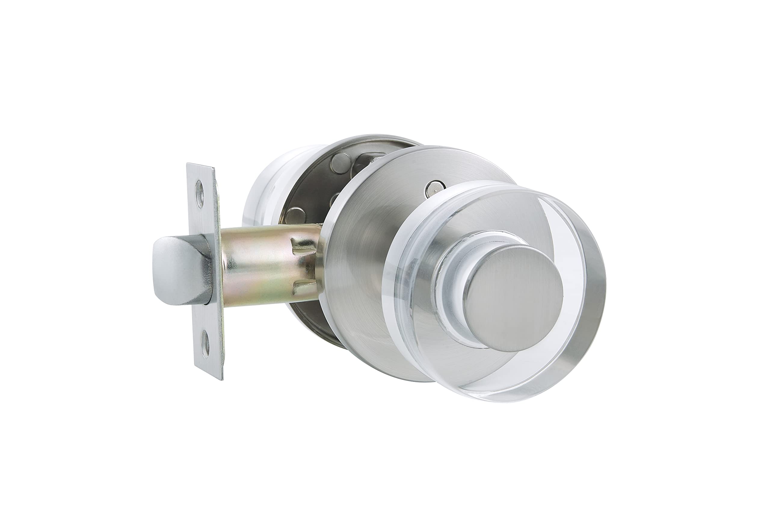 JESSTTI Crystal Door Knobs, Keyless Knobs Passage Function for Hall and