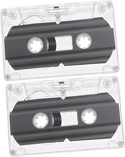 BETOOKY 2 Pçs Cassete 30 Fitas Cassete Em Branco Fita Cassete Caixa Fita Adesiva Fita Cassete Em Branco Transparente Fitas Cassete Tamanho Padrão Cassete 30 Min Fita Cassete 30 Minutos
